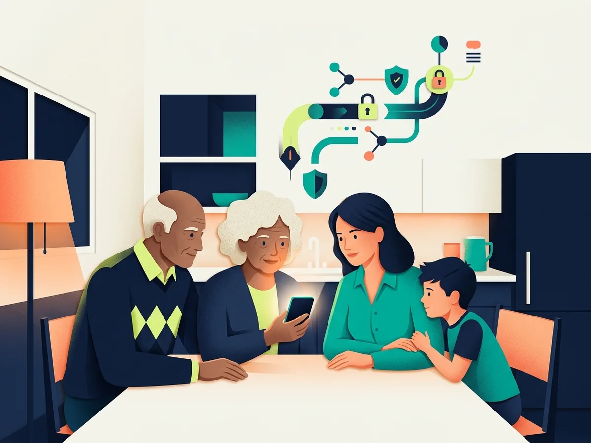 Editorial visual for Online safety for older adults